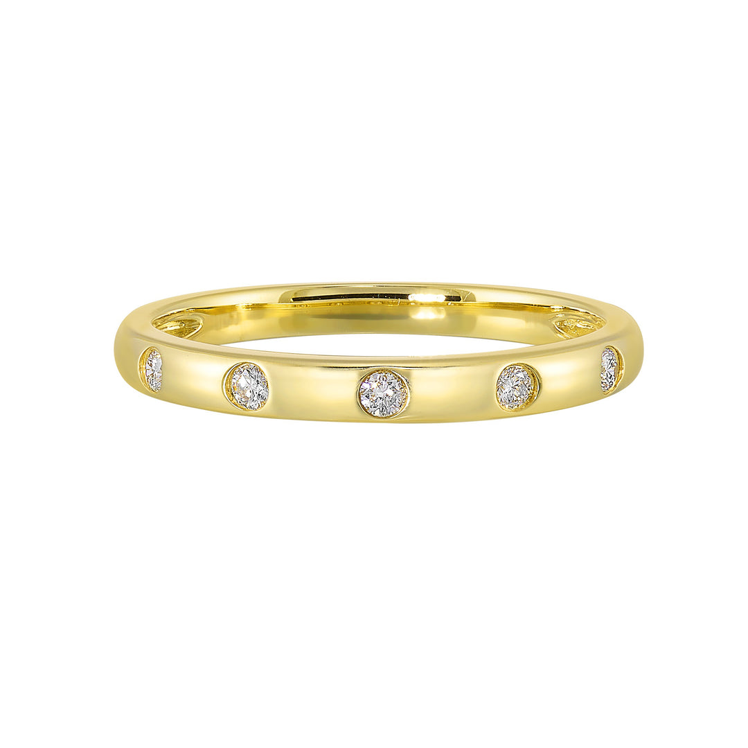 14Kt Yellow Gold Diamond 1/10Ctw Ring