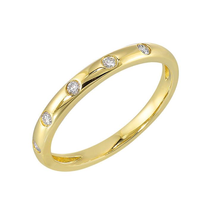 14Kt Yellow Gold Diamond 1/10Ctw Ring
