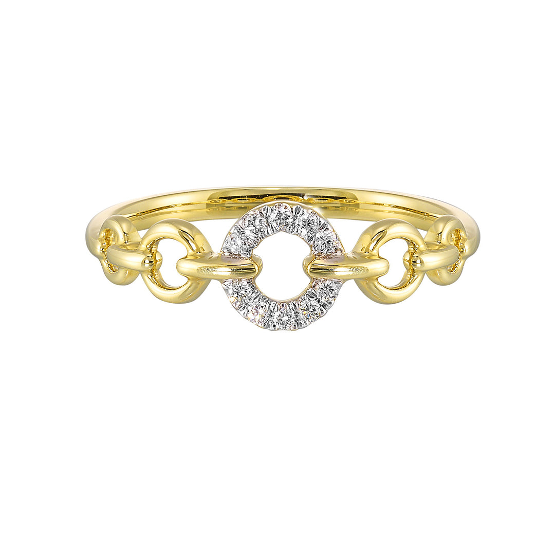 14Kt Yellow Gold Diamond 1/15Ctw Ring