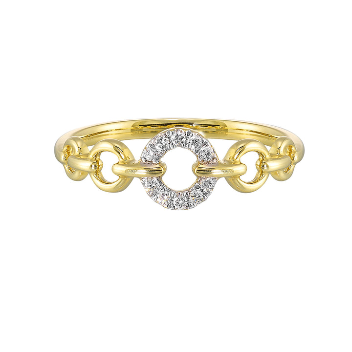 14Kt Yellow Gold Diamond 1/15Ctw Ring