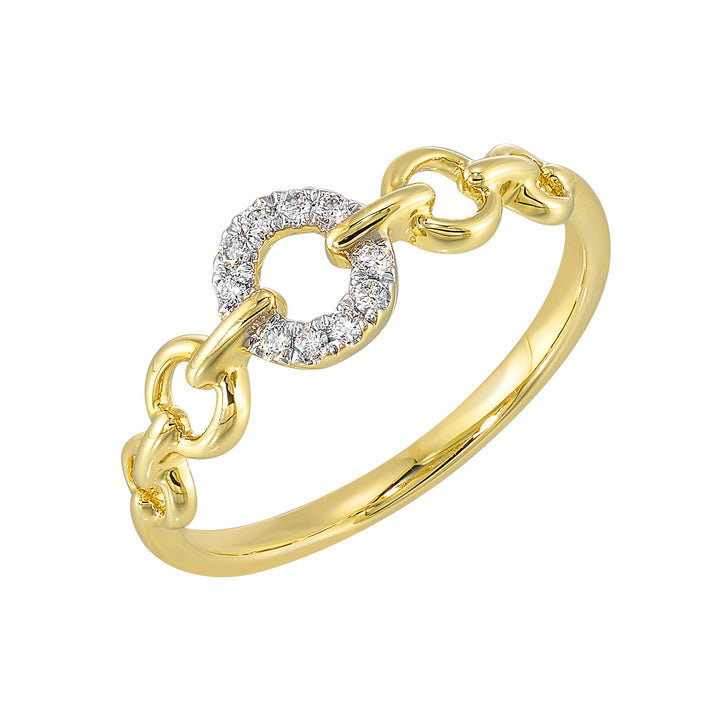 14Kt Yellow Gold Diamond 1/15Ctw Ring