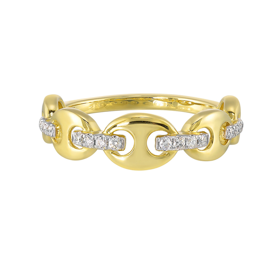14Kt Yellow Gold Diamond 1/10Ctw Ring