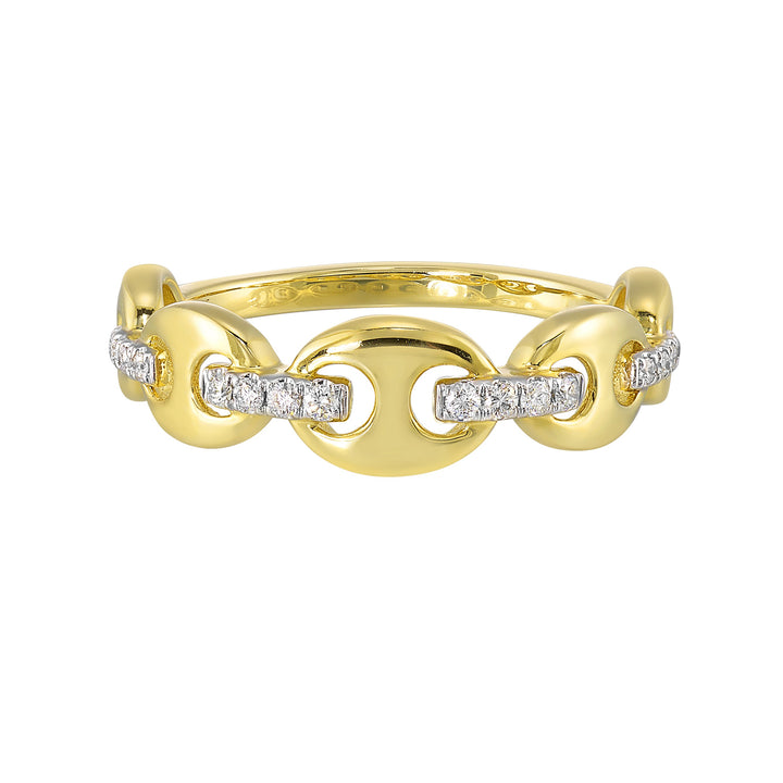14Kt Yellow Gold Diamond 1/10Ctw Ring