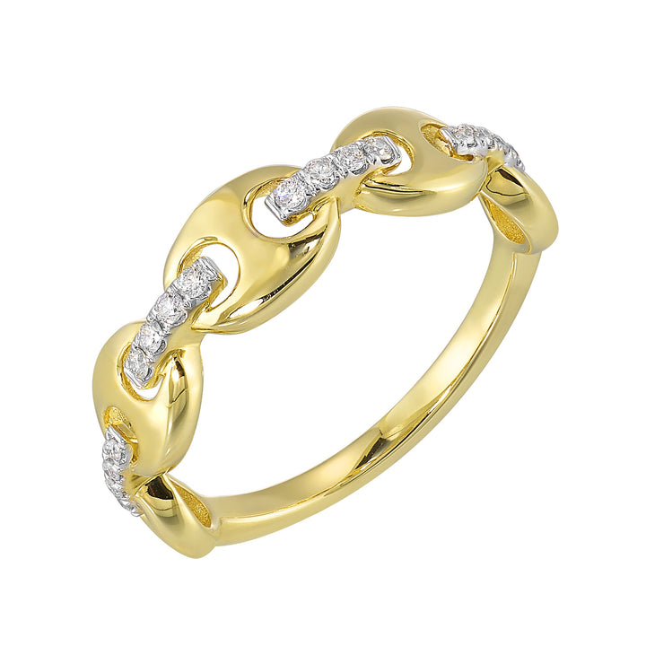 14Kt Yellow Gold Diamond 1/10Ctw Ring