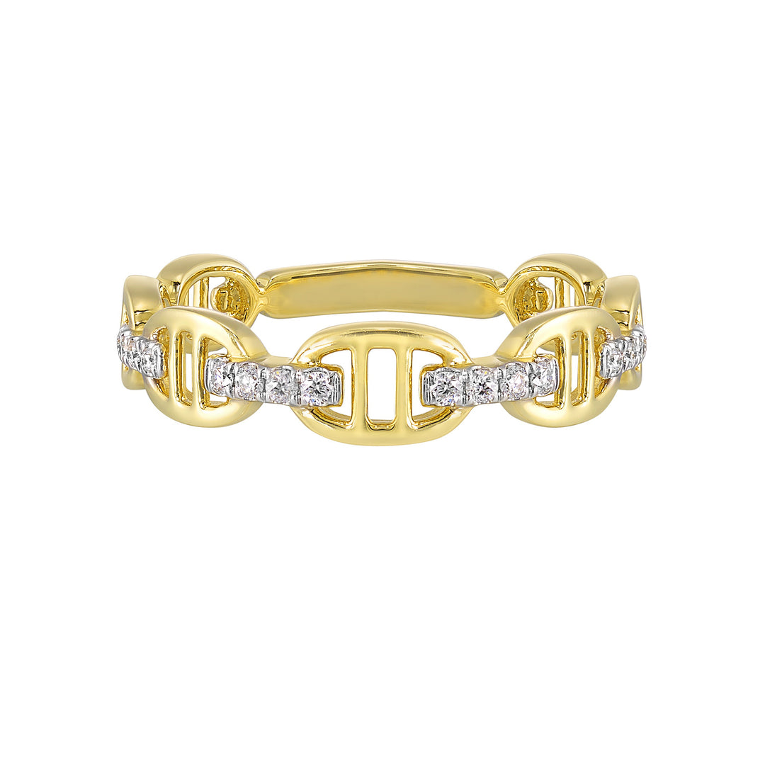 14Kt Yellow Gold Diamond 1/10Ctw Ring