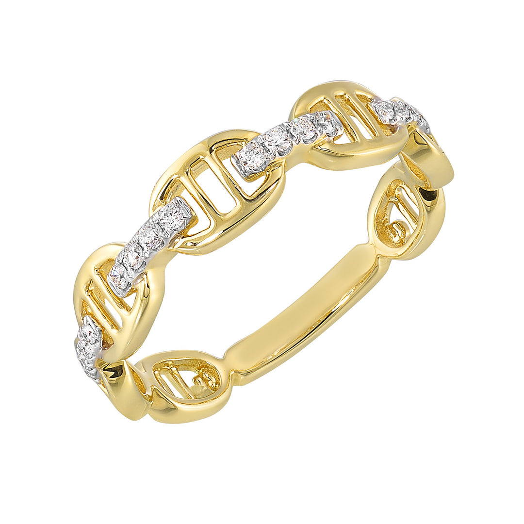 14Kt Yellow Gold Diamond 1/10Ctw Ring