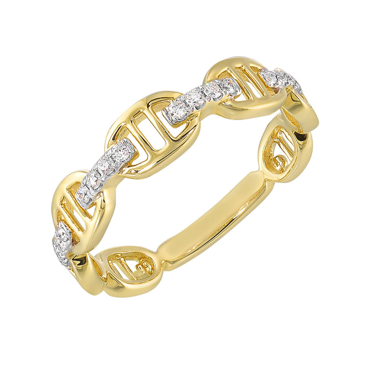 14Kt Yellow Gold Diamond 1/10Ctw Ring