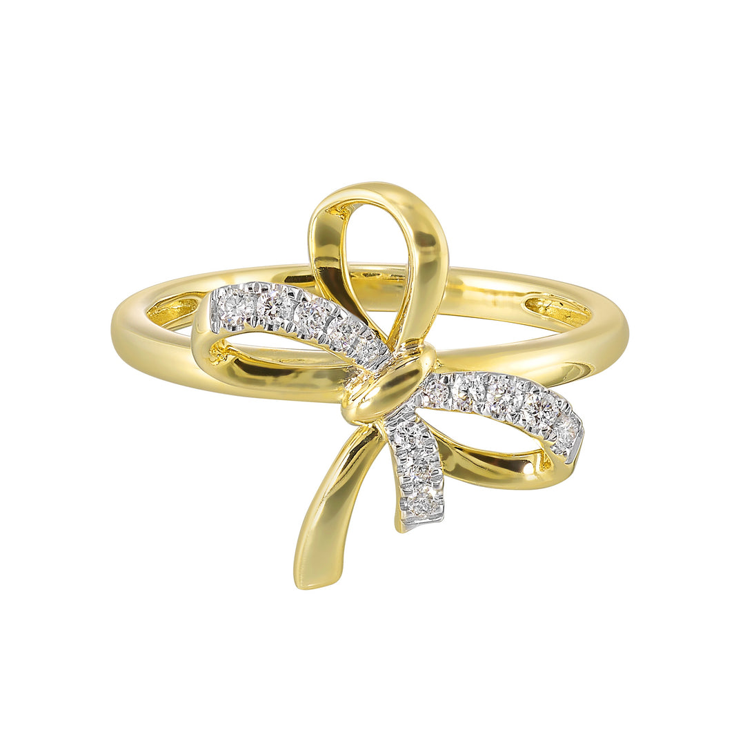 14Kt Yellow Gold Diamond 1/10Ctw Ring
