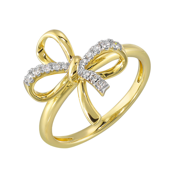 14Kt Yellow Gold Diamond 1/10Ctw Ring