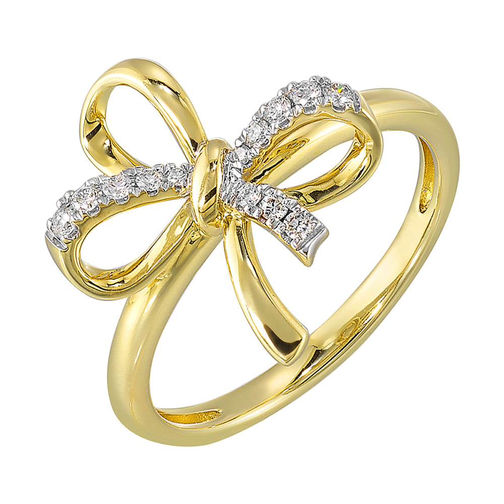 14Kt Yellow Gold Diamond 1/10Ctw Ring