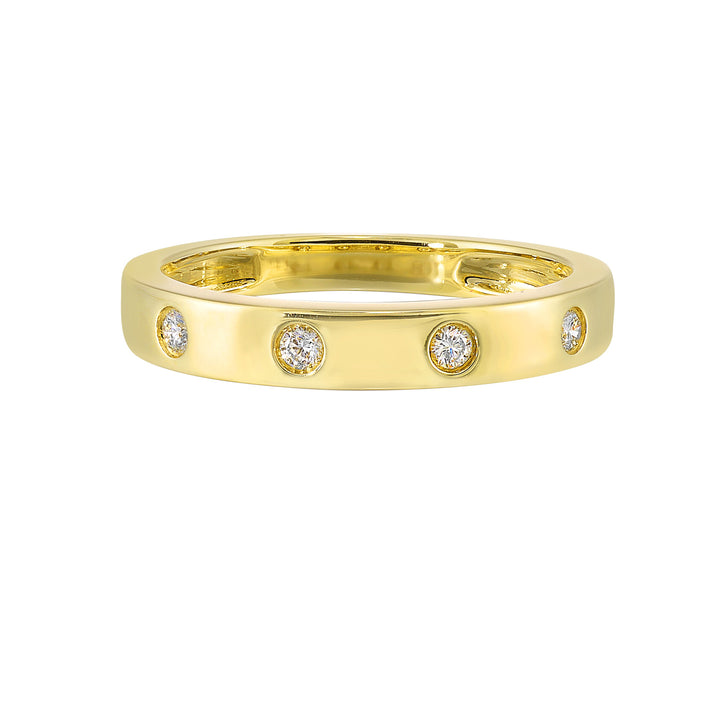 14Kt Yellow Gold Diamond 1/12Ctw Ring