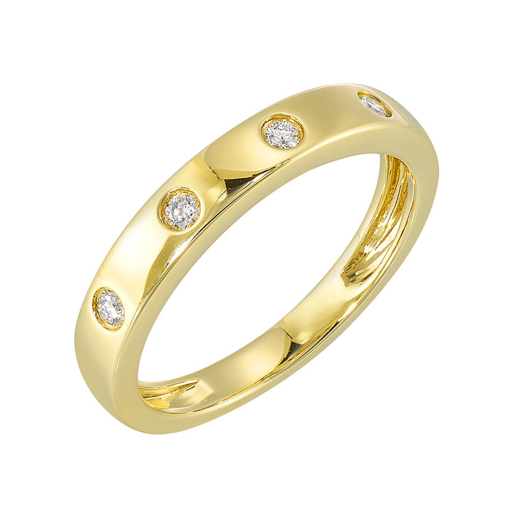 14Kt Yellow Gold Diamond 1/12Ctw Ring