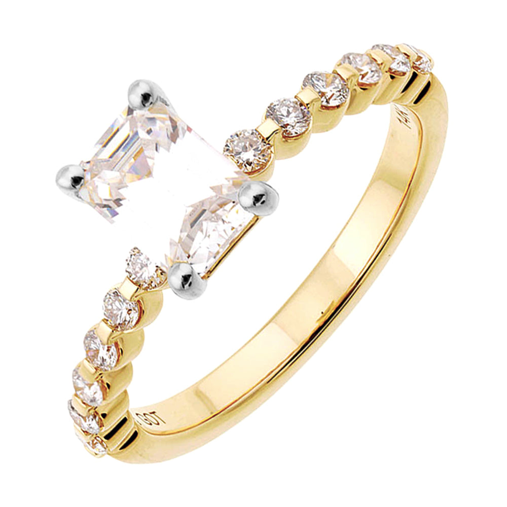 14Kt White Yellow Gold Diamond 1/3Ctw Ring