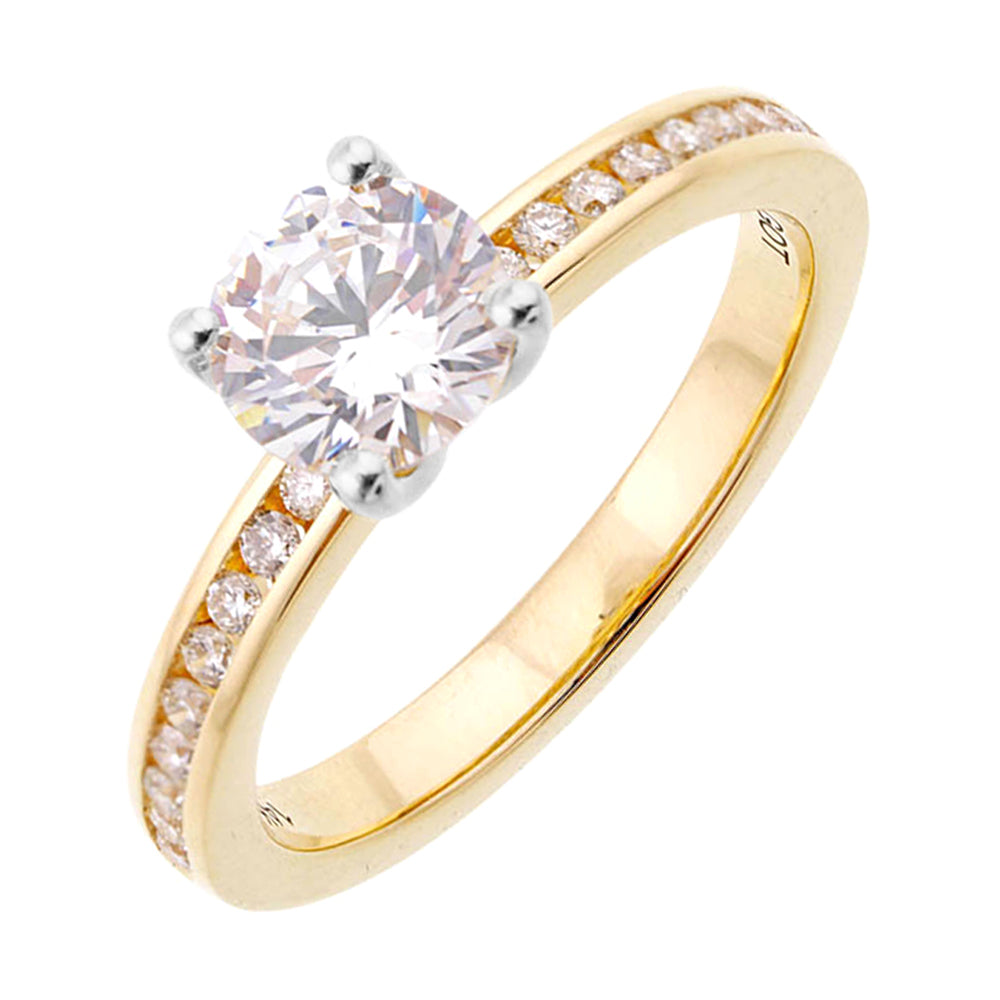 14Kt White Yellow Gold Diamond 1/5Ctw Ring