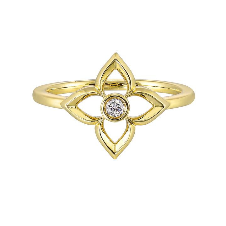 14Kt Yellow Gold Diamond 1/20Ctw Ring