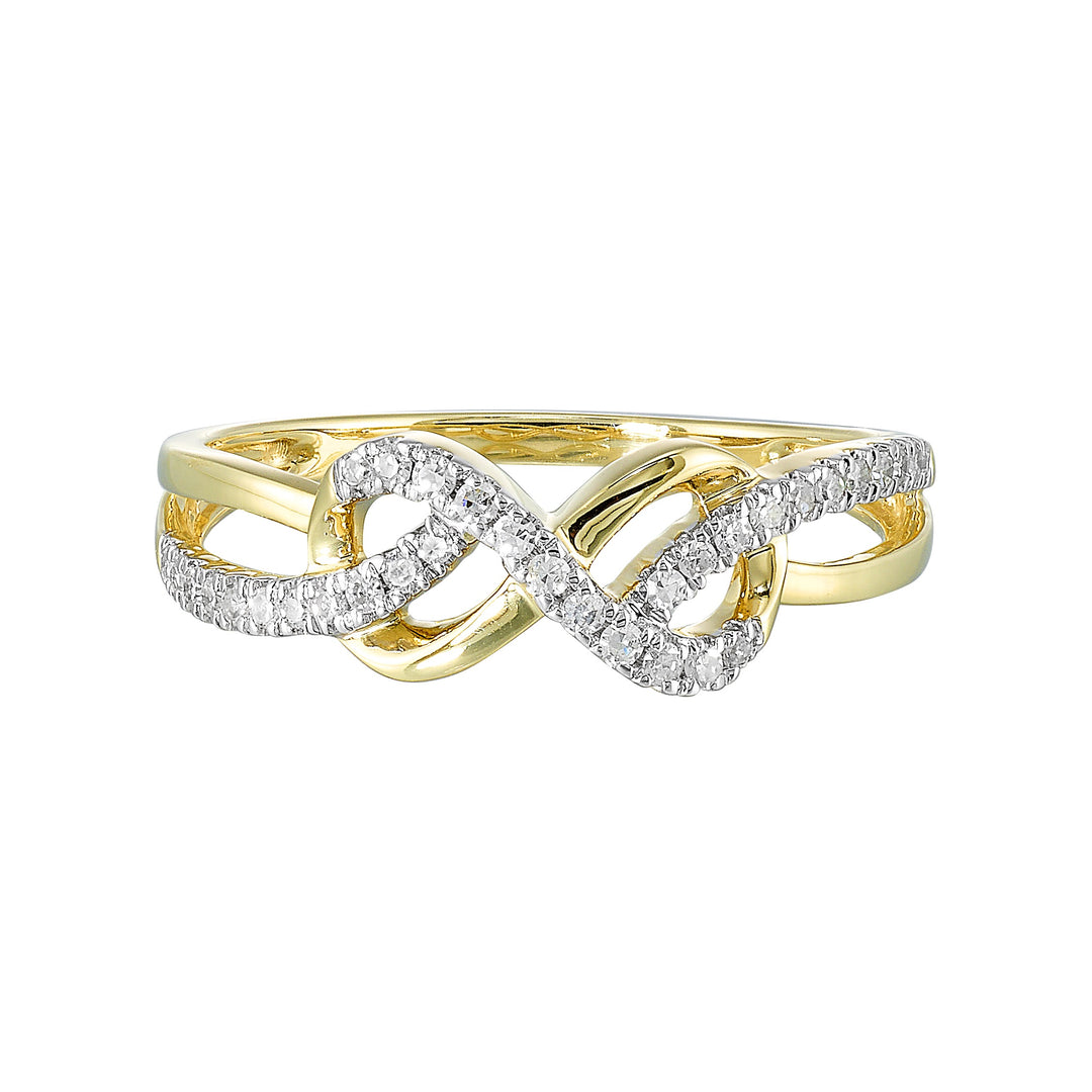 10Kt Yellow Gold Diamond 1/6Ctw Ring