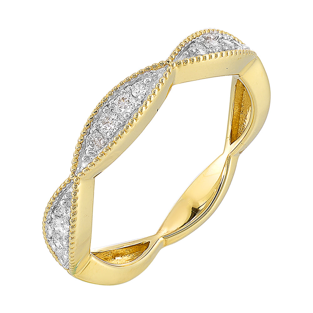 10Kt Yellow Gold Diamond 1/5Ctw Ring