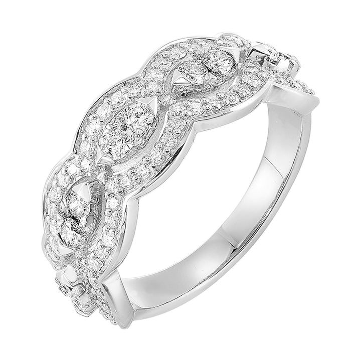 14Kt White Gold Diamond 3/4Ctw Ring