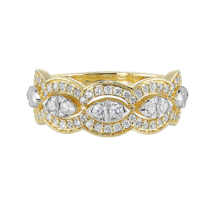 14Kt Yellow Gold Diamond 3/4Ctw Ring