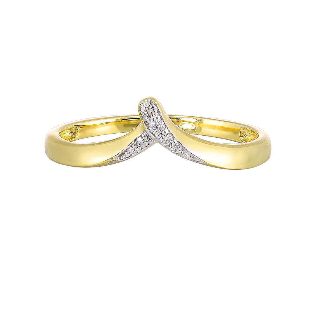 14Kt Yellow Gold Diamond 1/20Ctw Ring