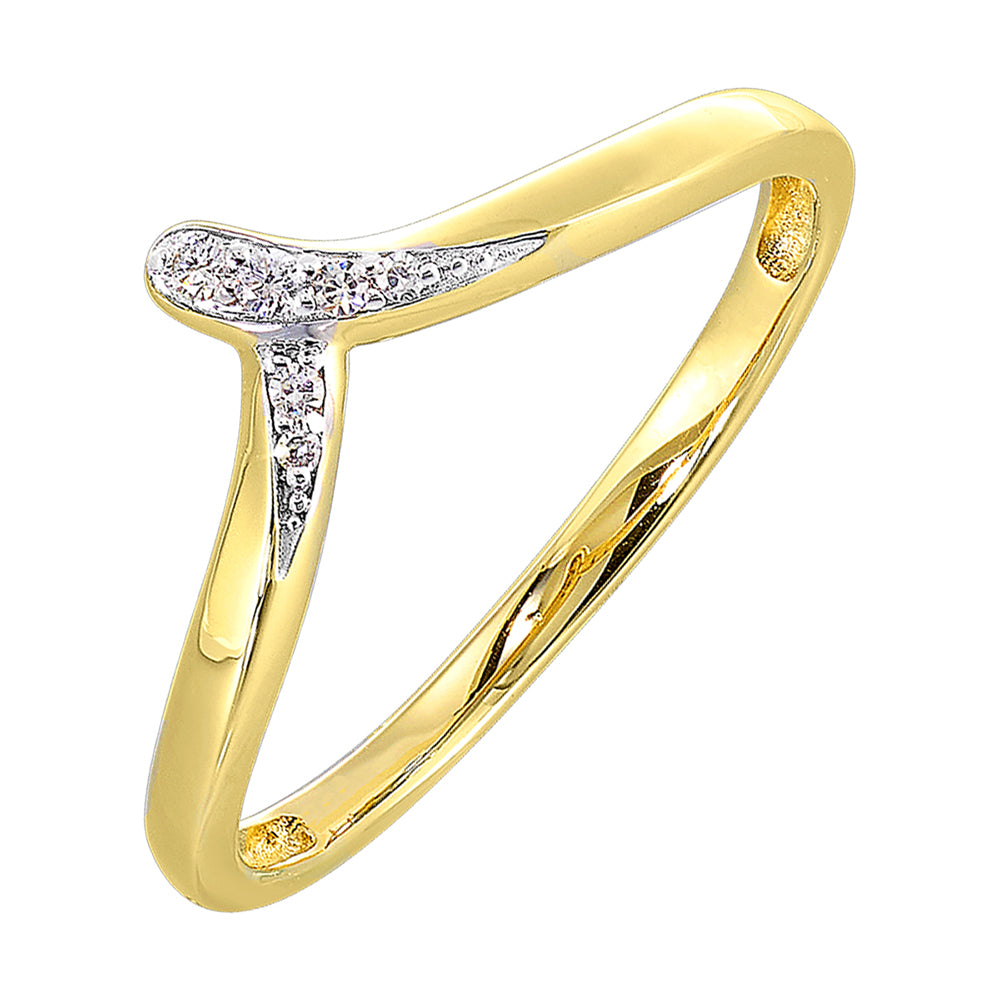 14Kt Yellow Gold Diamond 1/20Ctw Ring