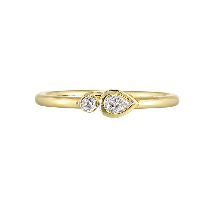 14Kt Yellow Gold Diamond 1/10Ctw Ring