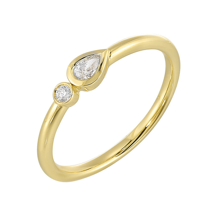 14Kt Yellow Gold Diamond 1/10Ctw Ring