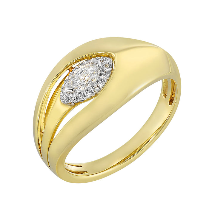 14Kt Yellow Gold Diamond 1/5Ctw Ring