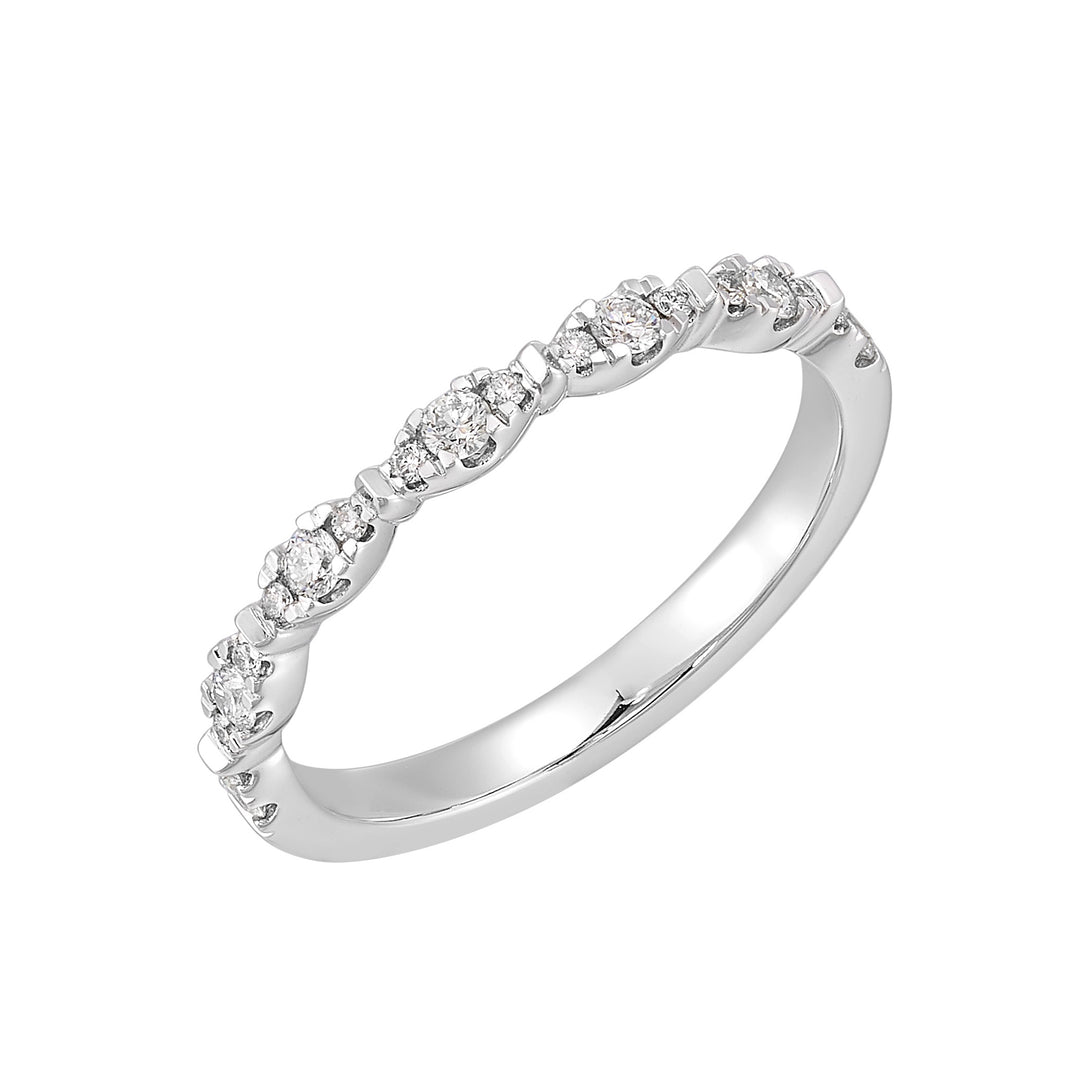 14Kt White Gold Diamond 1/4Ctw Ring
