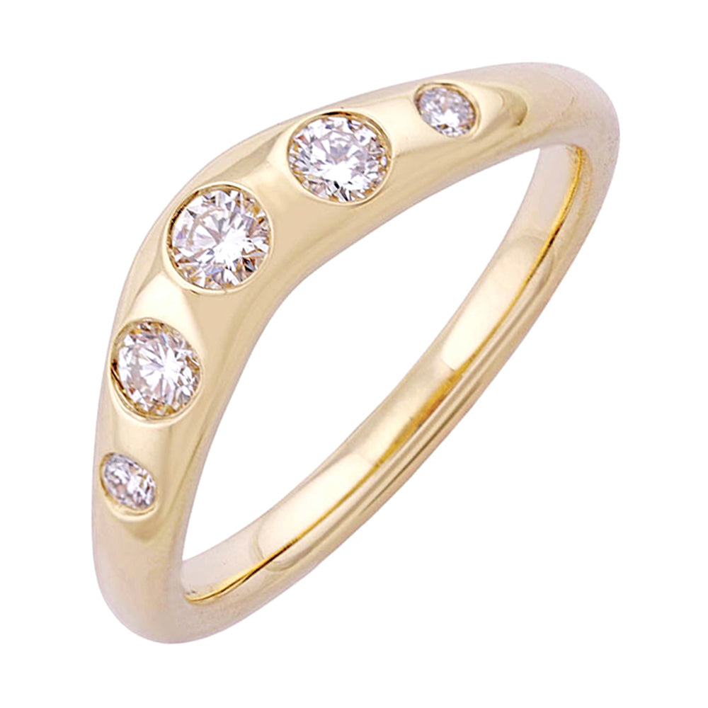 14Kt Yellow Gold Diamond 1/3Ctw Ring
