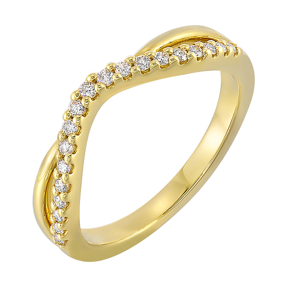 14Kt Yellow Gold Diamond 1/6Ctw Ring