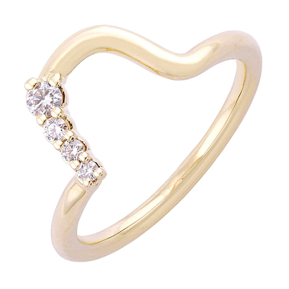 14Kt Yellow Gold Diamond 1/10Ctw Ring