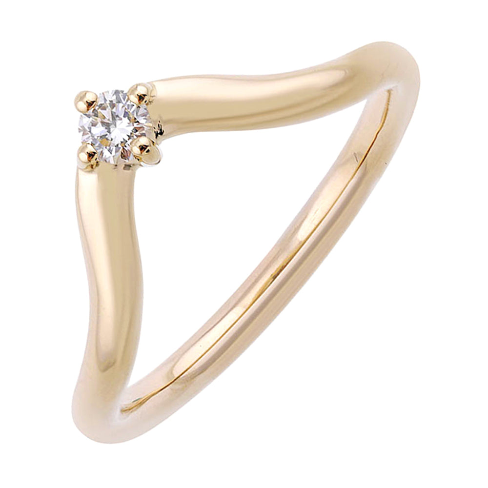 14Kt Yellow Gold Diamond 1/10Ctw Ring