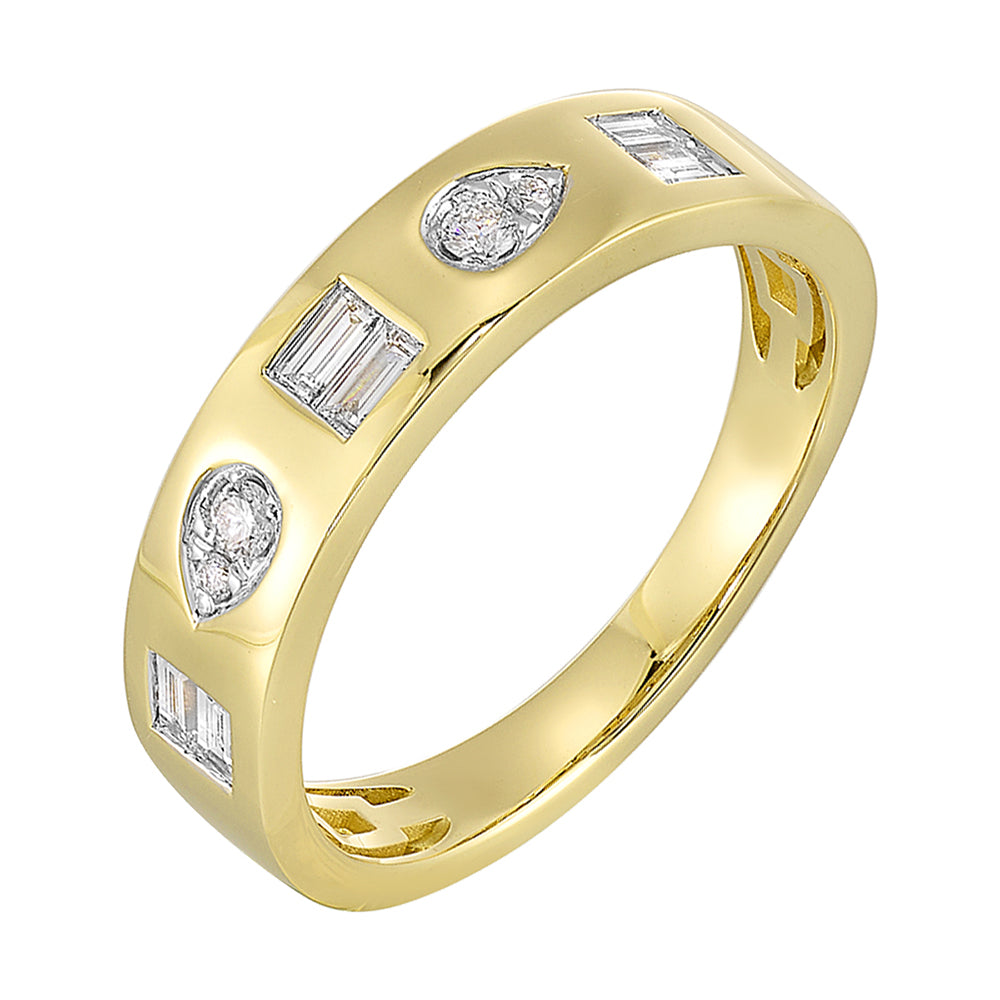 14Kt Yellow Gold Diamond 1/4Ctw Ring