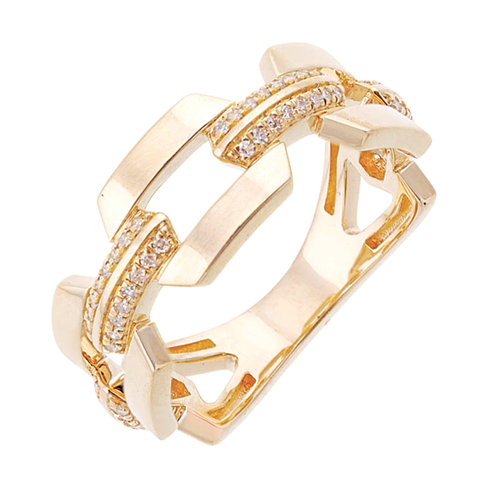 14Kt Yellow Gold Diamond 1/8Ctw Ring