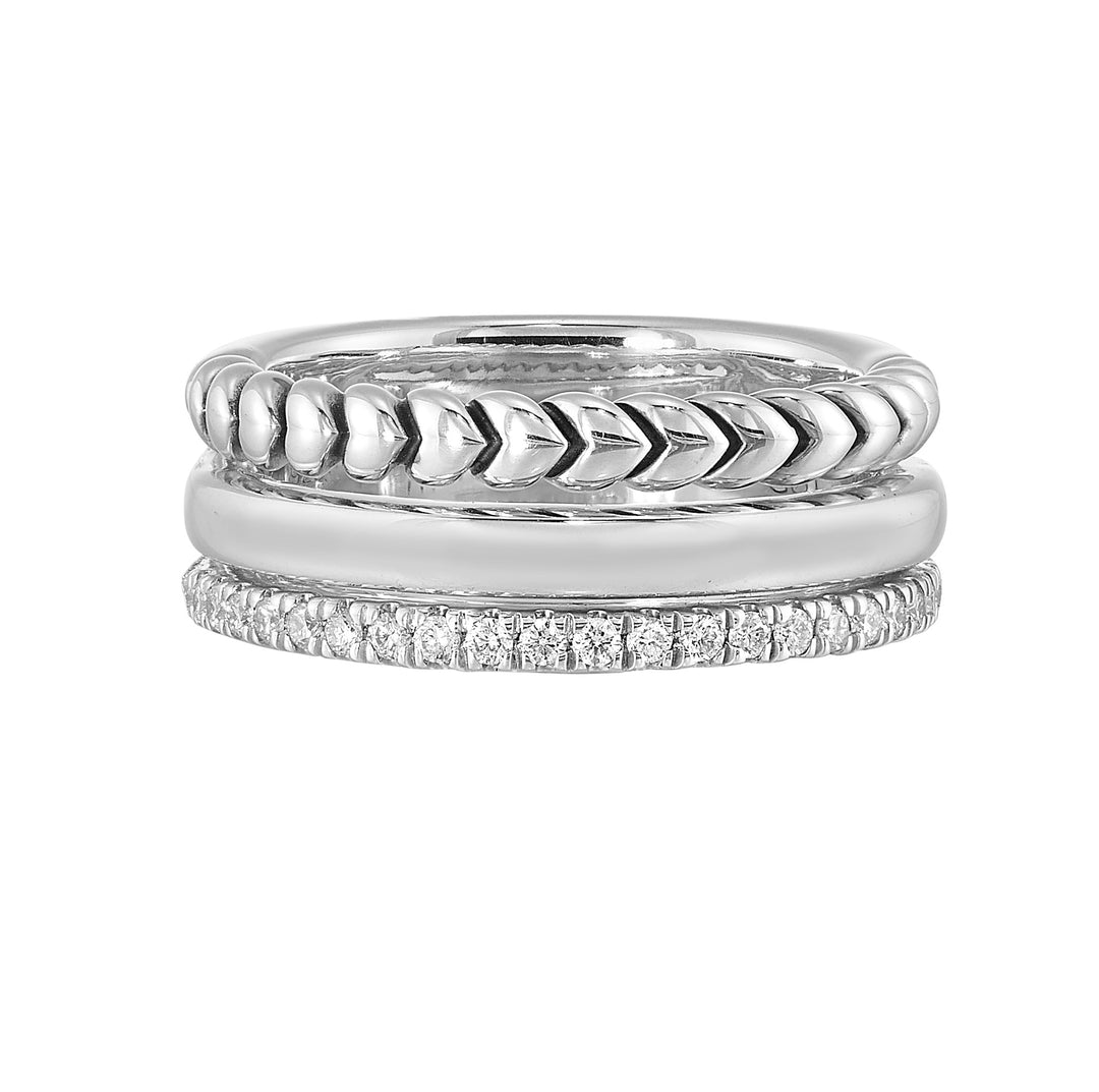 Silver Diamond 1/5Ctw Ring
