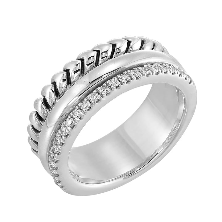 Silver Diamond 1/5Ctw Ring