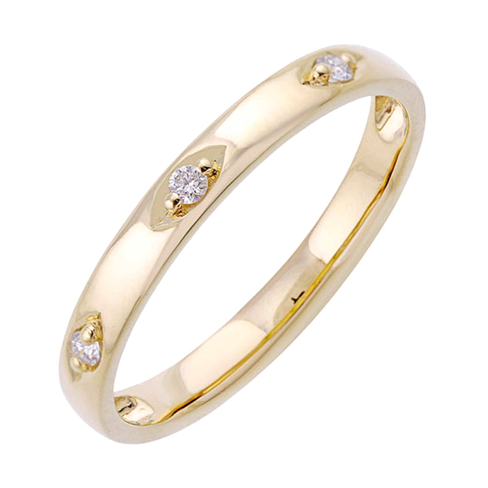 14Kt Yellow Gold Diamond 1/20Ctw Ring