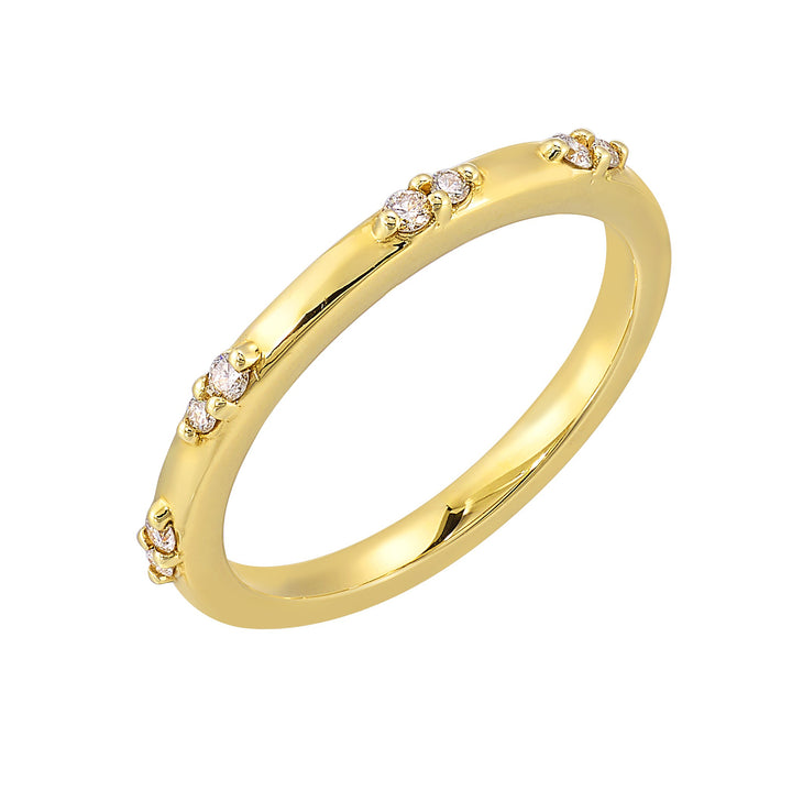 14Kt Yellow Gold Diamond 1/10Ctw Ring
