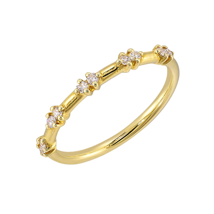 14Kt Yellow Gold Diamond 1/7Ctw Ring