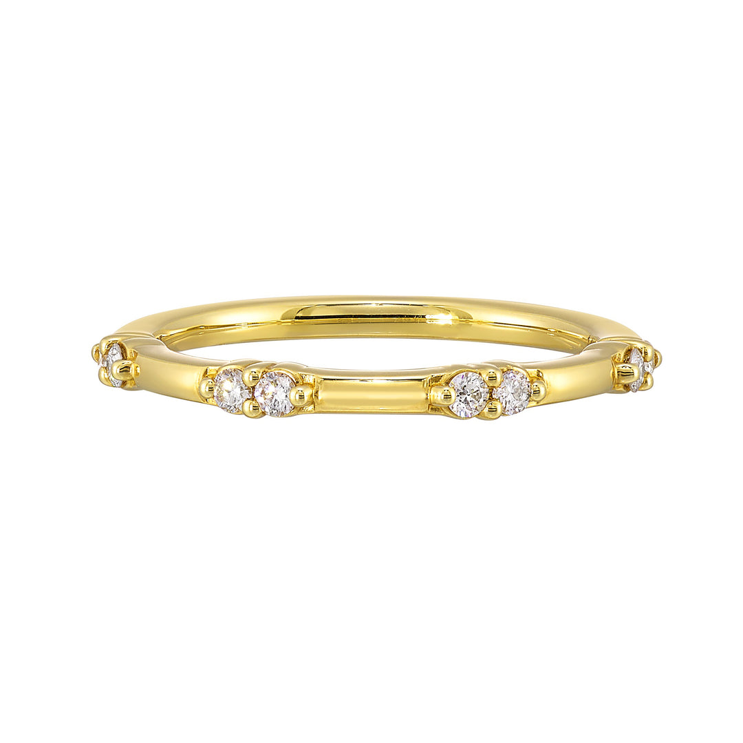 14Kt Yellow Gold Diamond 1/6Ctw Ring