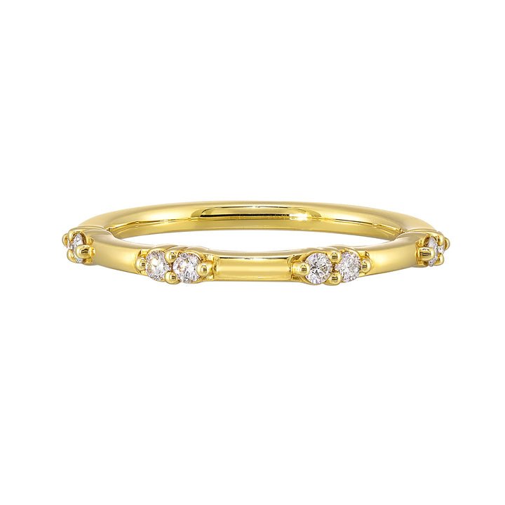 14Kt Yellow Gold Diamond 1/6Ctw Ring