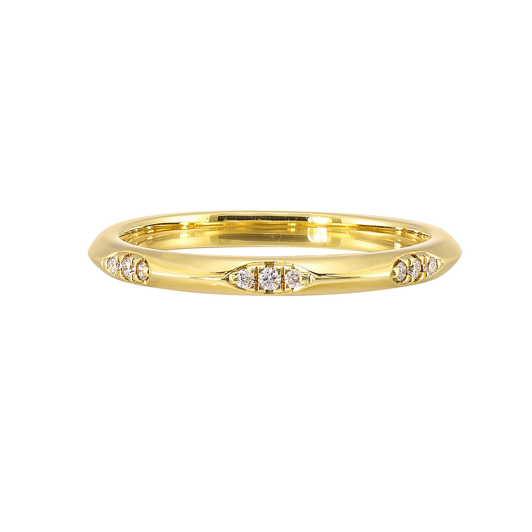 14Kt Yellow Gold Diamond 1/20Ctw Ring