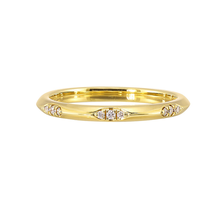 14Kt Yellow Gold Diamond 1/20Ctw Ring