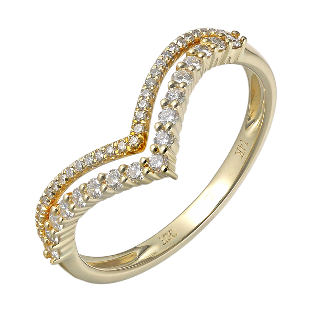 14Kt Yellow Gold Diamond 1/4Ctw Ring