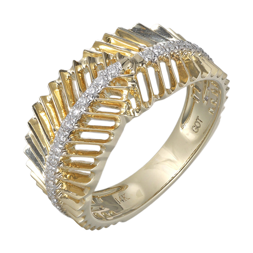 14Kt Yellow Gold Diamond 1/5Ctw Ring