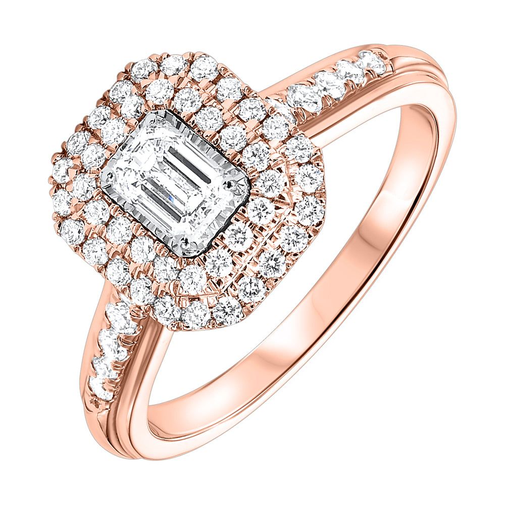 14Kt Rose Gold Diamond 3/4Ctw Ring