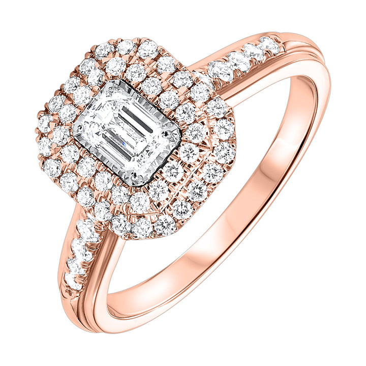 14Kt Rose Gold Diamond 3/4Ctw Ring