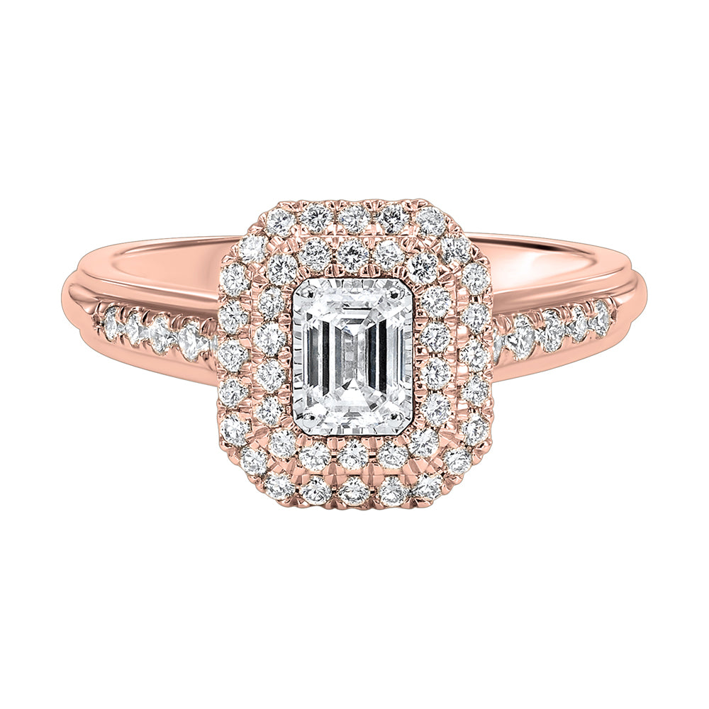 14Kt Rose Gold Diamond 3/4Ctw Ring