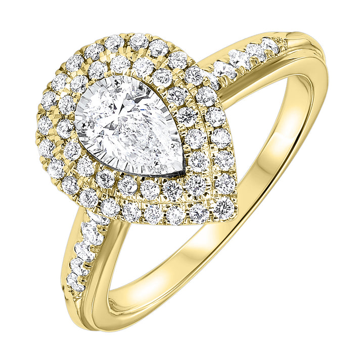 14Kt Yellow Gold Diamond 3/4Ctw Ring